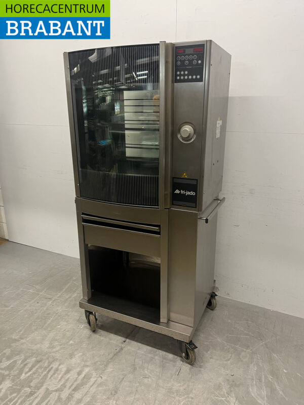 Edelstahl Fri-Jado Rotisserie Hähnchen Grill 5 Spieße 400V Horeca – Bild 2