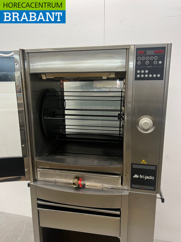 Edelstahl Fri-Jado Rotisserie Hähnchen Grill 5 Spieße 400V Horeca – Bild 3