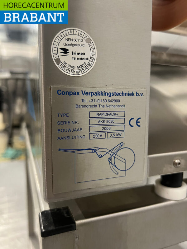 Edelstahl Conpax Rapidpack+ Fleischverpackungsmaschine Verpackungsmaschine 230V Metzgerei Catering – Bild 8