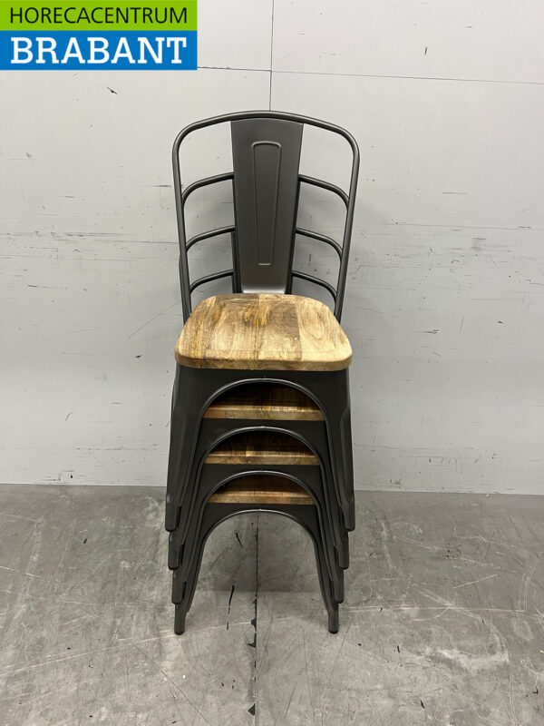 Bolero 4er Set Stühle mit Holzsitz Catering – Bild 8