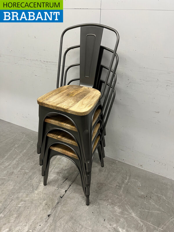 Bolero 4er Set Stühle mit Holzsitz Catering – Bild 10