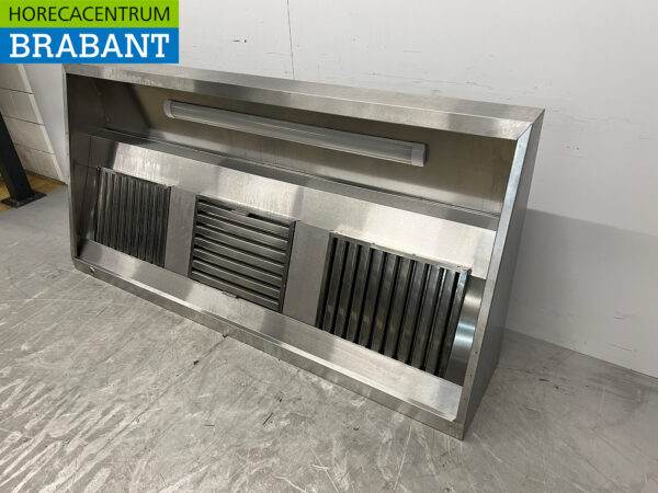 Schräge Dunstabzugshaube aus Edelstahl Modell 200 cm 230V Horeca – Bild 2