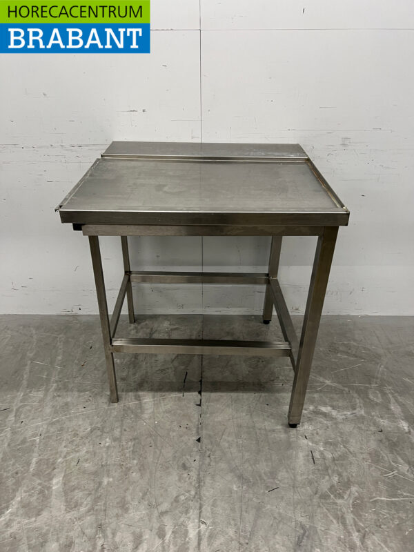 Edelstahl Entwässerungstisch T.B.V. Spülmaschine 80 cm Horeca