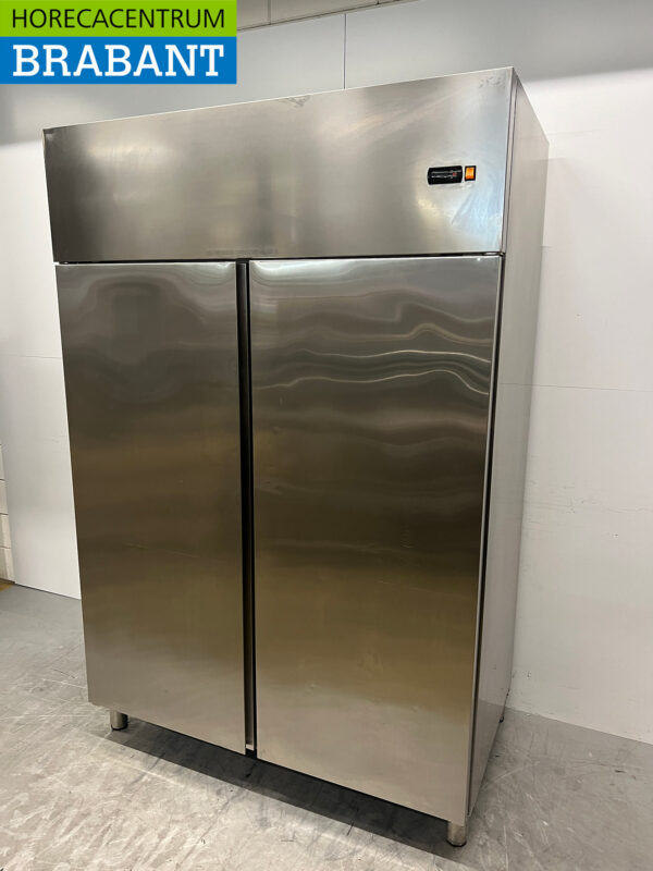 Asber Doppeltürige Gefriertruhe aus Edelstahl 1400 Liter 230V Horeca – Bild 2