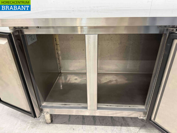 Gekühlte Werkbank aus Edelstahl 4 Türen 223 cm 230V Horeca – Bild 5