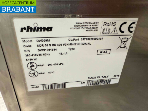 Edelstahl Rhima DR50 Geschirrspüler 230V Catering – Bild 6