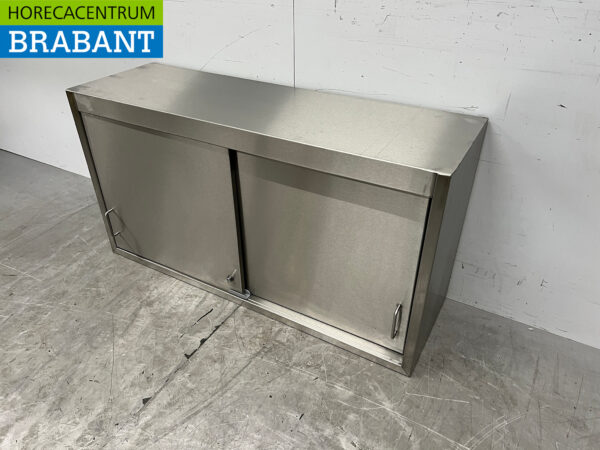 Edelstahl-Hängeschrank 2 Schiebetüren 115 cm Catering – Bild 2