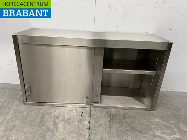 Edelstahl-Hängeschrank 2 Schiebetüren 115 cm Catering – Bild 4