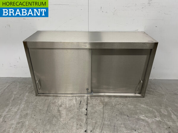 Edelstahl-Hängeschrank 2 Schiebetüren 115 cm Catering