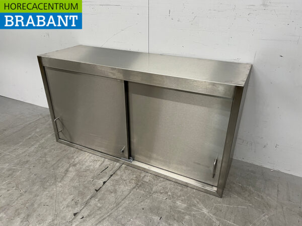 Edelstahl-Hängeschrank 2 Schiebetüren 115 cm Catering – Bild 2