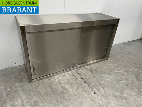 Edelstahl-Hängeschrank 2 Schiebetüren 115 cm Catering – Bild 3