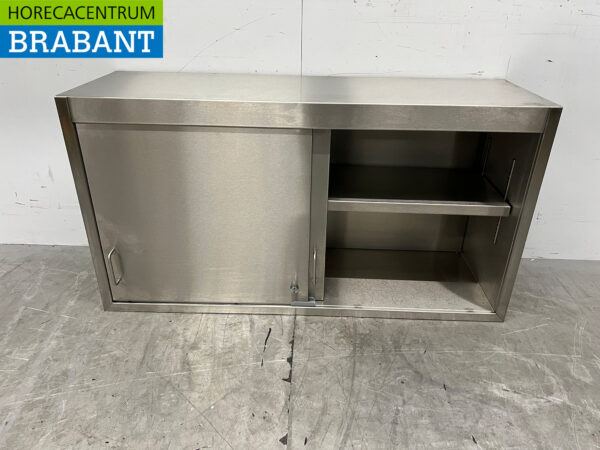 Edelstahl-Hängeschrank 2 Schiebetüren 115 cm Catering – Bild 4