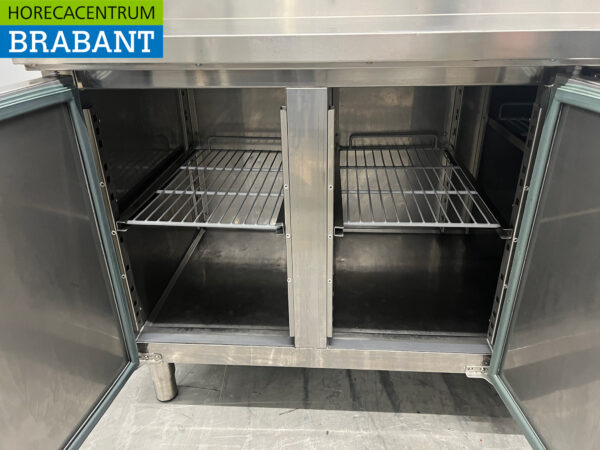 Gekühlte Werkbank aus Edelstahl 4 Türen 223 cm 230V Horeca – Bild 4