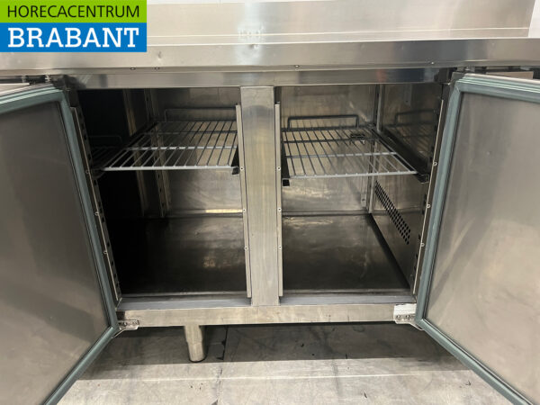 Gekühlte Werkbank aus Edelstahl 4 Türen 223 cm 230V Horeca – Bild 5