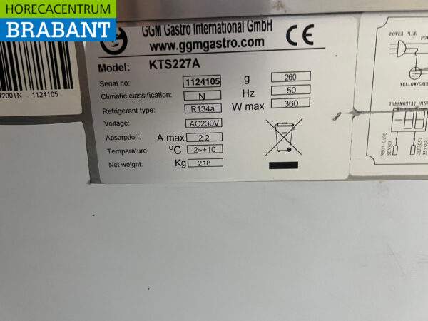 Gekühlte Werkbank aus Edelstahl 4 Türen 223 cm 230V Horeca – Bild 6