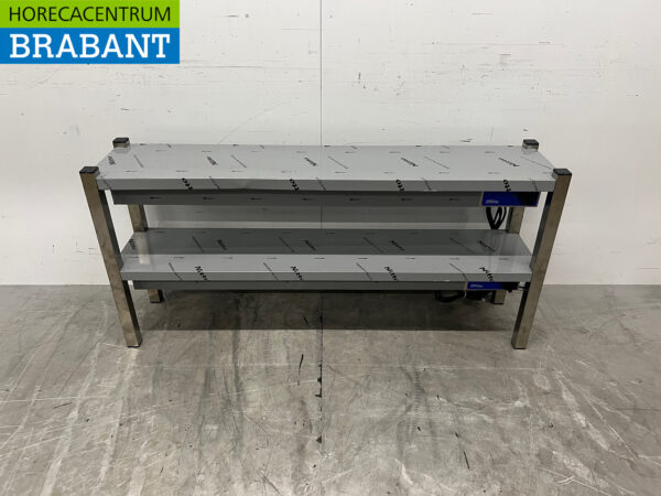 Edelstahl Doppel-Heizbrücke Heiz-Etagere Premium-line 140 cm Catering