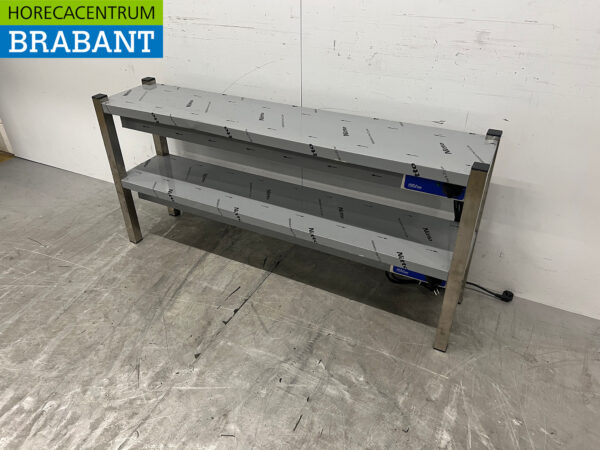 Edelstahl Doppel-Heizbrücke Heiz-Etagere Premium-line 140 cm Catering – Bild 2