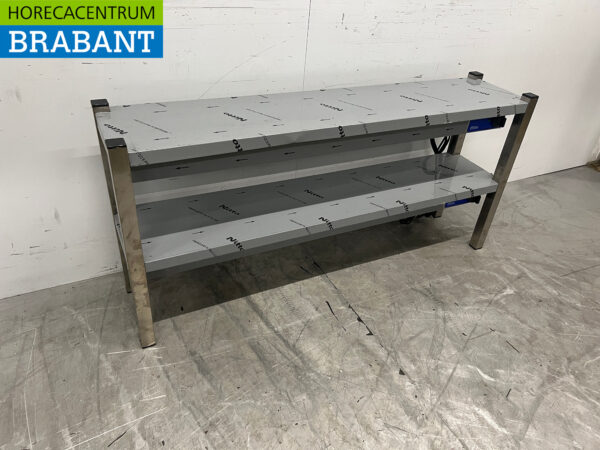 Edelstahl Doppel-Heizbrücke Heiz-Etagere Premium-line 140 cm Catering – Bild 3