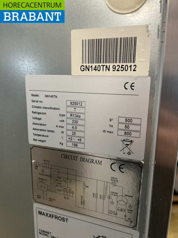 Maxxfrost Doppeltüriger Kühlschrank aus Edelstahl 1300 Liter 230V Horeca – Bild 5