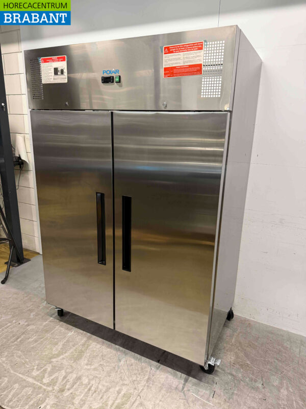 Edelstahl Polar G595 Doppeltüriger 2-türiger Kühlschrank 1200 Liter 230V Horeca – Bild 2