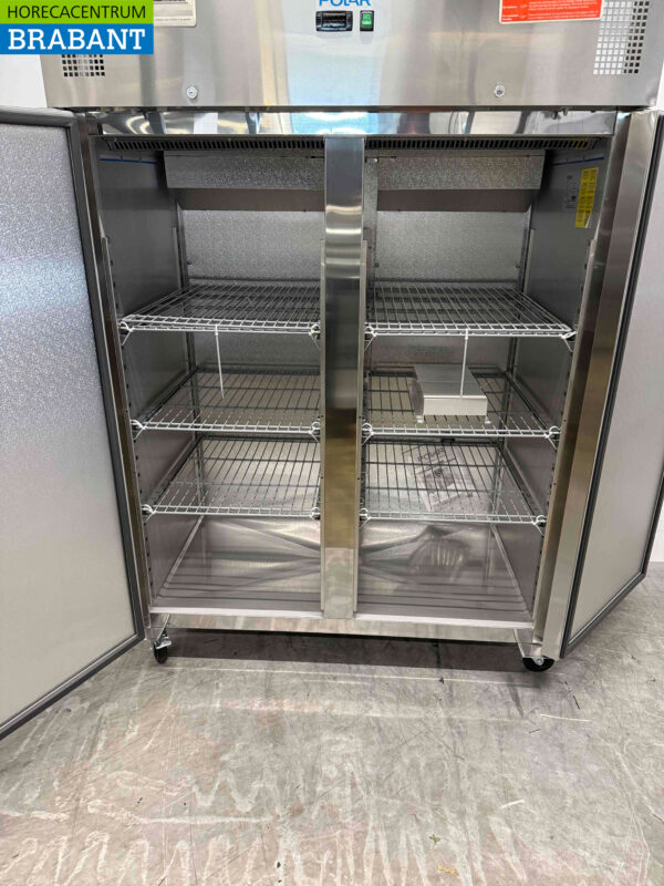 Edelstahl Polar G595 Doppeltüriger 2-türiger Kühlschrank 1200 Liter 230V Horeca – Bild 4