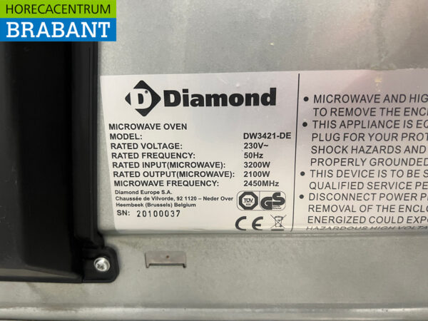 Edelstahl Diamant Magnetron 2100 Watt 2/3 GN 230V Horeca – Bild 6