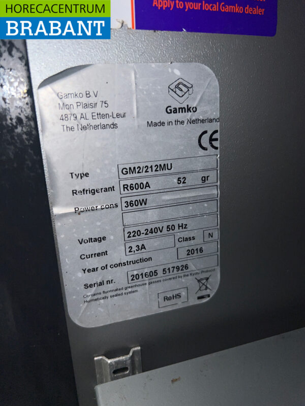 Gamko Bar-Kühler mit Flaschennest 167 cm 230V Horeca – Bild 5