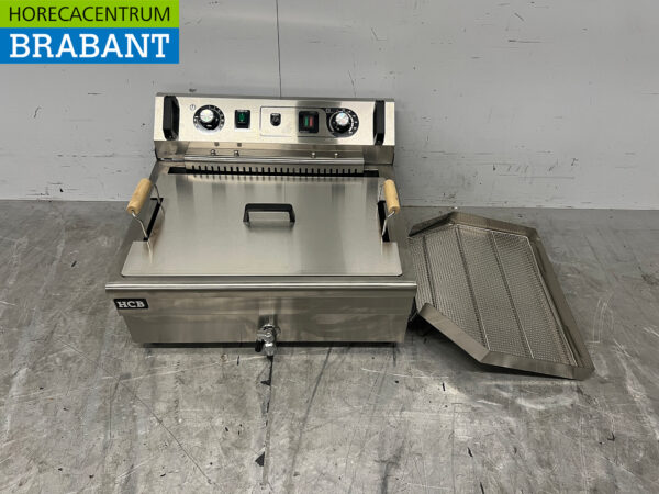 Edelstahl Fischfriteuse Oilball Fryer Friteuse 20 Liter 400V Horeca