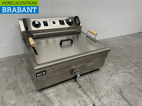 Edelstahl Fischfriteuse Oilball Fryer Friteuse 20 Liter 400V Horeca – Bild 3