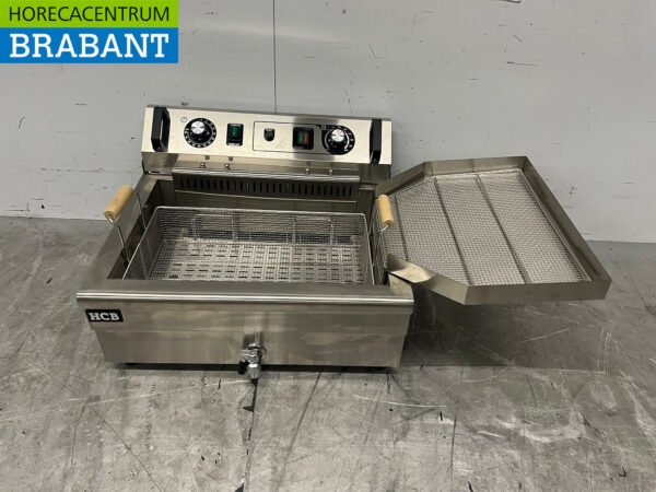 Edelstahl Fischfriteuse Oilball Fryer Friteuse 20 Liter 400V Horeca – Bild 4