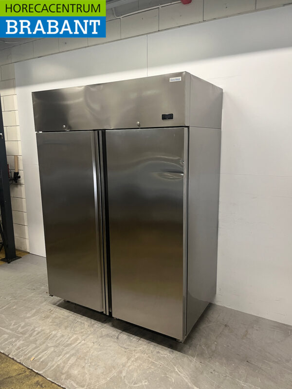 Edelstahl-Doppeltür-Kühlschrank 1340 Liter 230V Horeca – Bild 2