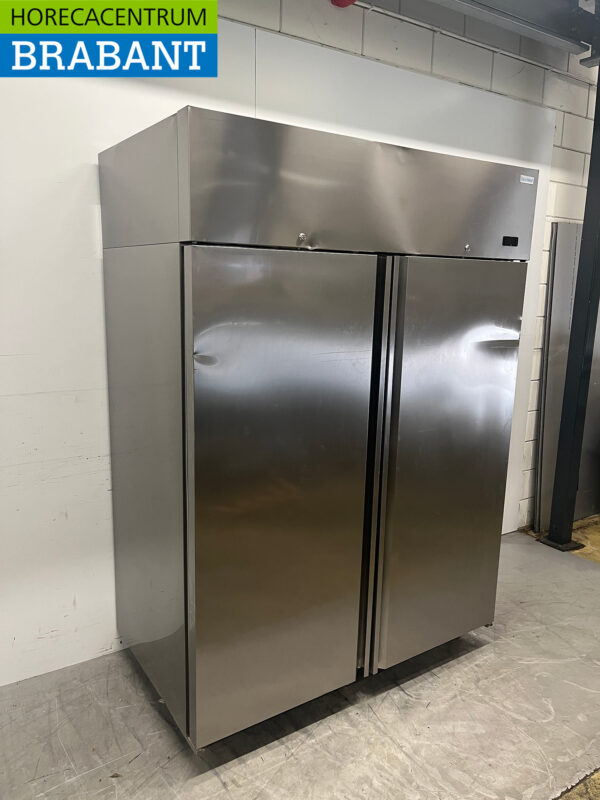 Edelstahl-Doppeltür-Kühlschrank 1340 Liter 230V Horeca – Bild 3