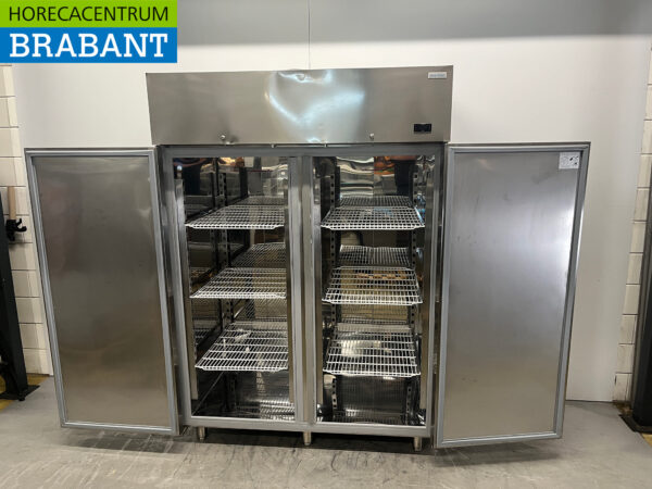 Edelstahl-Doppeltür-Kühlschrank 1340 Liter 230V Horeca – Bild 4