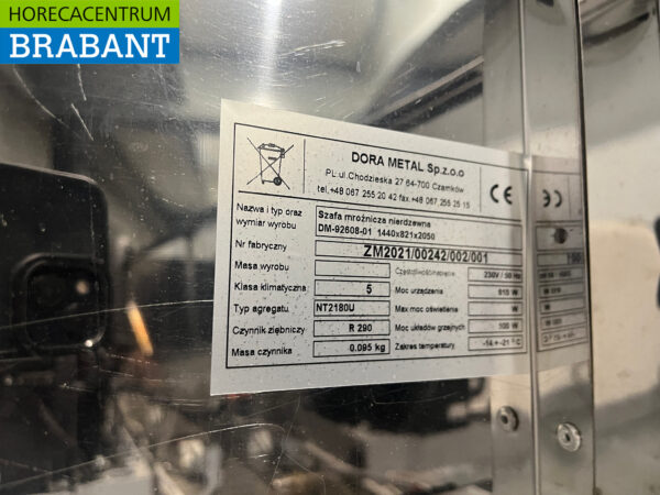 Edelstahl-Doppeltür-Kühlschrank 1340 Liter 230V Horeca – Bild 5