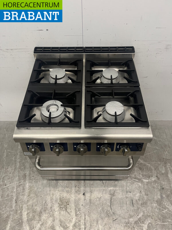 4-Flammen-Edelstahlherd mit Backofen GAS Catering – Bild 4