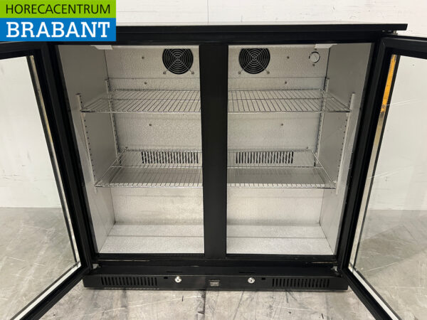 Backbar Bar Cooler 2 Glas-Scharniertüren 208 Liter 90 cm 230V Horeca – Bild 4