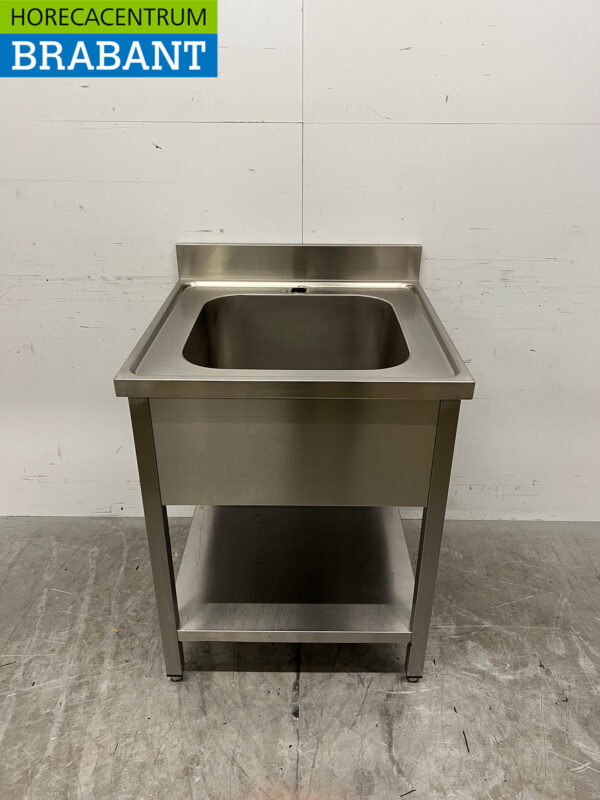 Edelstahl-Spültisch mit Untergestell 70 x 70 x 89 cm Catering