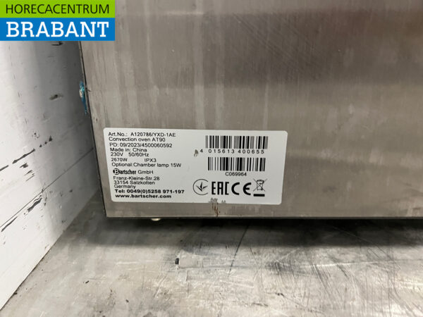 Bartscher AT90 Umluftofen aus Edelstahl 230V Horeca – Bild 5