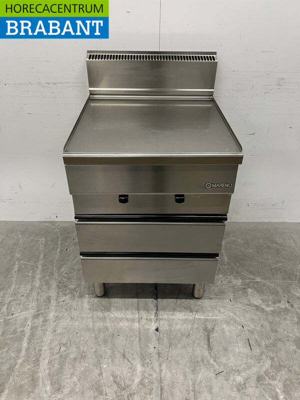 Mareno Arbeitsschrank aus Edelstahl Neutraler Schrank 60 cm mit 3 Schubladen Catering