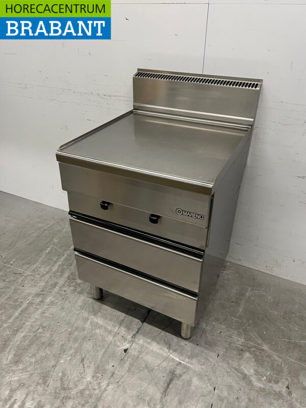 Mareno Arbeitsschrank aus Edelstahl Neutraler Schrank 60 cm mit 3 Schubladen Catering – Bild 2