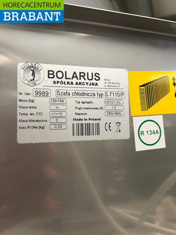 Edelstahl Bolarus Kühlschrank 700 Liter 230V Horeca – Bild 5
