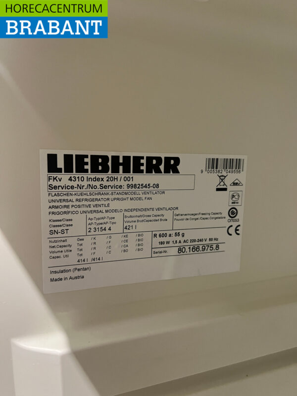 Liebherr Kühlschrank 421 Liter 230V Horeca – Bild 5