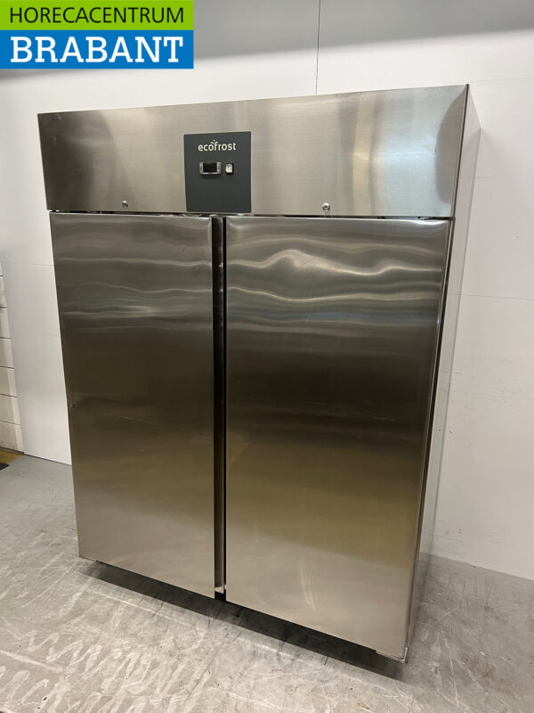 Ecofrost Doppeltüriger Gefrierschrank aus Edelstahl 1300 Liter 230V Horeca – Bild 2