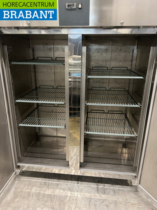Ecofrost Doppeltüriger Gefrierschrank aus Edelstahl 1300 Liter 230V Horeca – Bild 4
