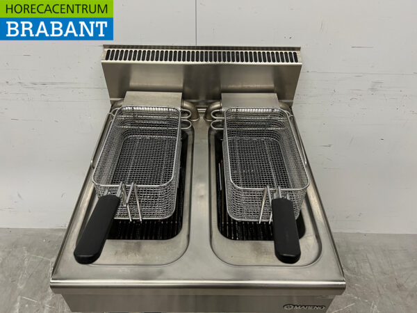 Edelstahl Mareno Doppelfritteuse 2 x 10 Liter 400V Horeca – Bild 4