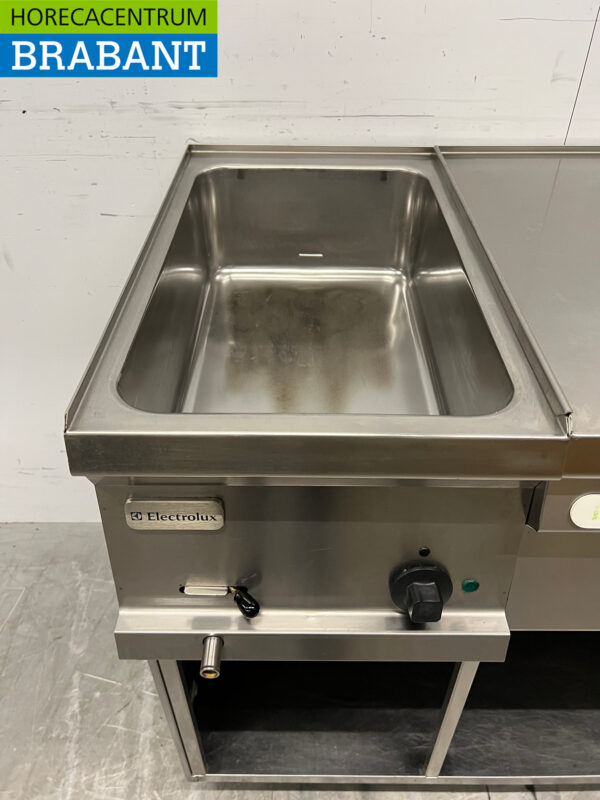 Edelstahl Electrolux Bainmarie Backlinie und 2 Brenner Erdgas 105 cm 230V + Gas Horeca – Bild 4