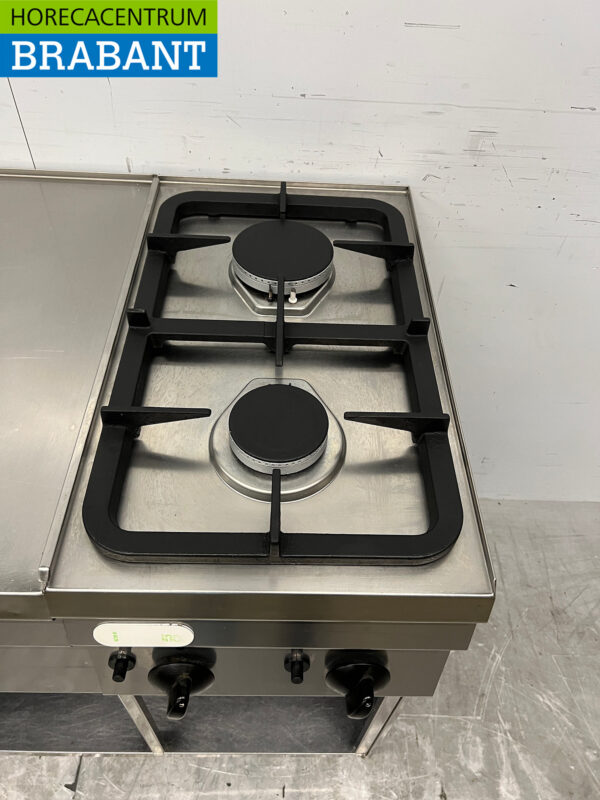Edelstahl Electrolux Bainmarie Backlinie und 2 Brenner Erdgas 105 cm 230V + Gas Horeca – Bild 5