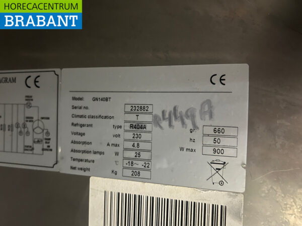 Maxxfrost Doppeltüriger Kühlschrank aus Edelstahl 1300 Liter 230V Horeca – Bild 5