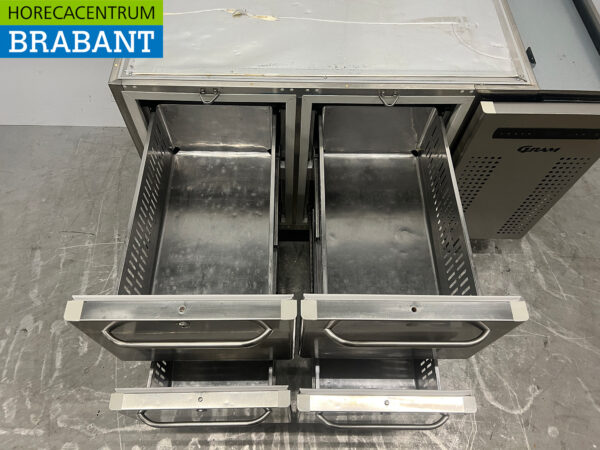 Edelstahl Gram Kühlschrank 129 cm 4 Schubladen 230V Catering – Bild 4