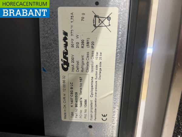 Edelstahl Gram Kühlschrank 129 cm 4 Schubladen 230V Catering – Bild 5
